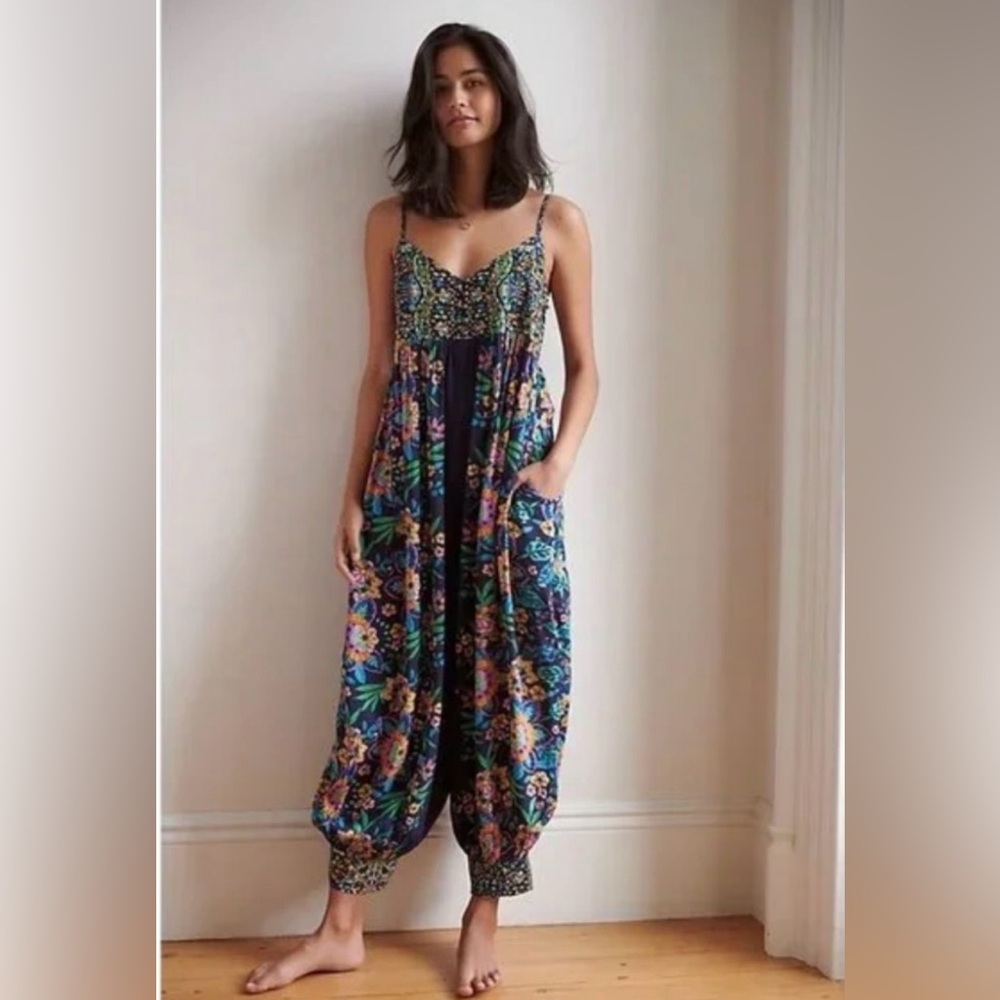 Anthropologie Vega Lounge Rio Harem Leg Boho Jumpsuit